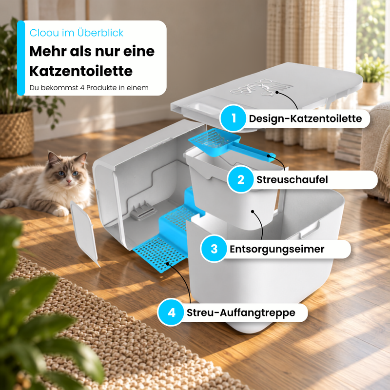 Katzentoilette Cloou® White Edition